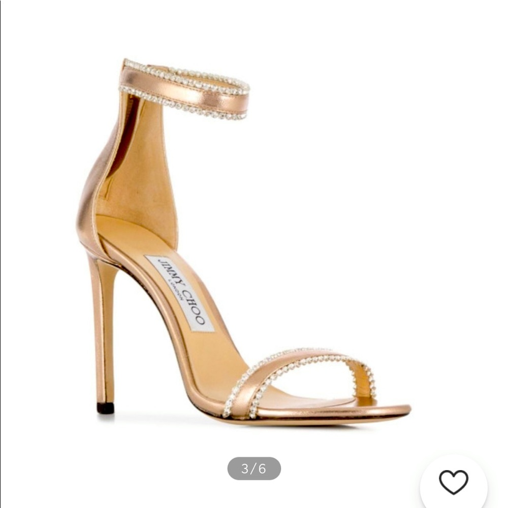 Jimmy choo dochas 100 7 1/2 37 1/2 7.5 37.5 nude
